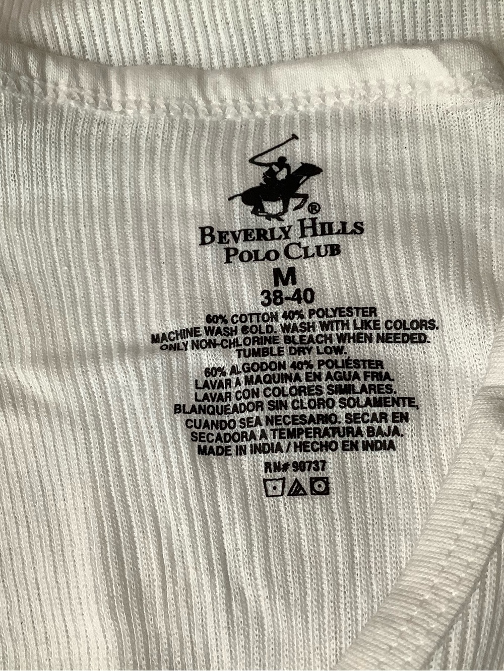 Beverly Hills Polo Club Men’s White Ribbed Tank Top (2pk)